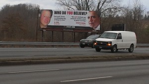 Gore obama climate billboards in traffic