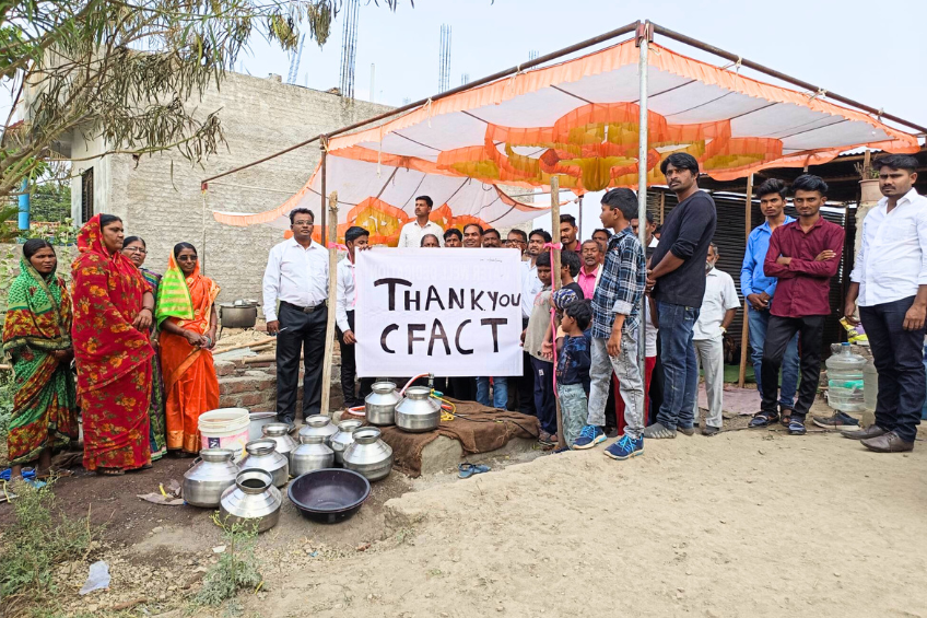 CFACT sponsors drinking well in Kharpudi Village, India