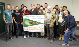 CFACT collegians with professor fred singer