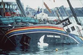 French sink rainbow warrior