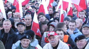 Warsaw climate rally crowd