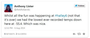 Halley VI Lister tweet