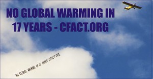 CFACT NY air banner no global warming 17 years y