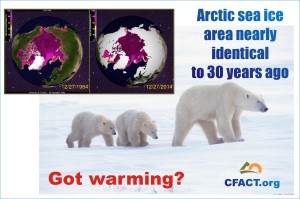 Arctic ice equals 30 years ago