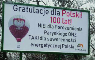 CFACT billboard: Energy independence for Poland!