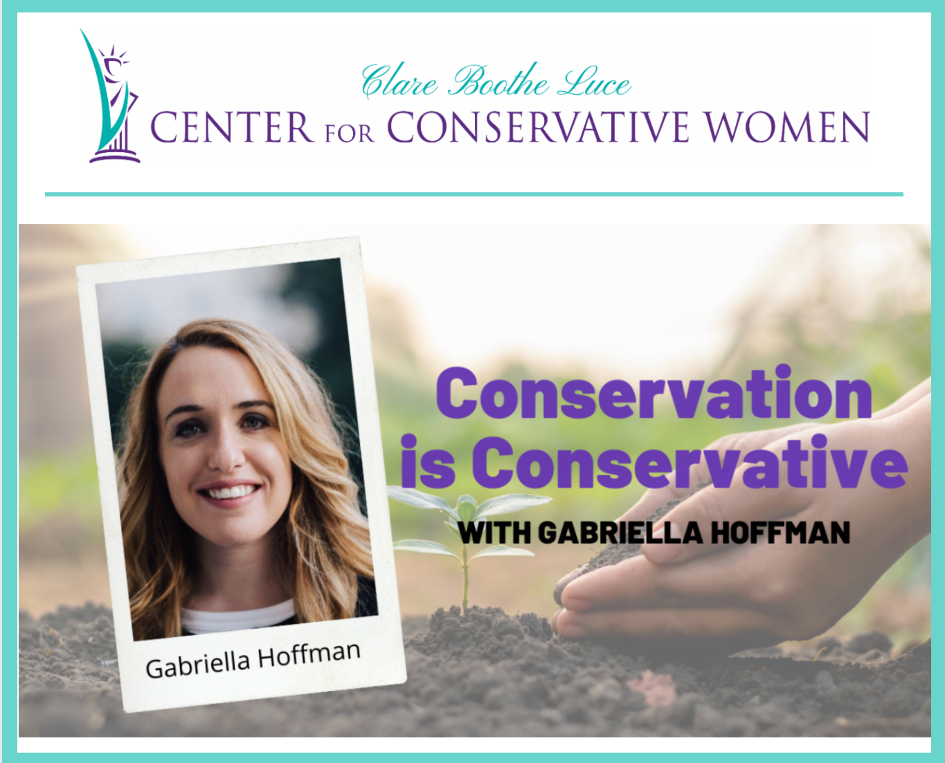 CFACT's Gabby Hoffman to present 'Conservation is Conservative' lecture on 9/24