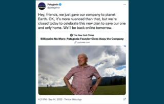 Patagonia reimagines capitalism by making Earth sole shareholder