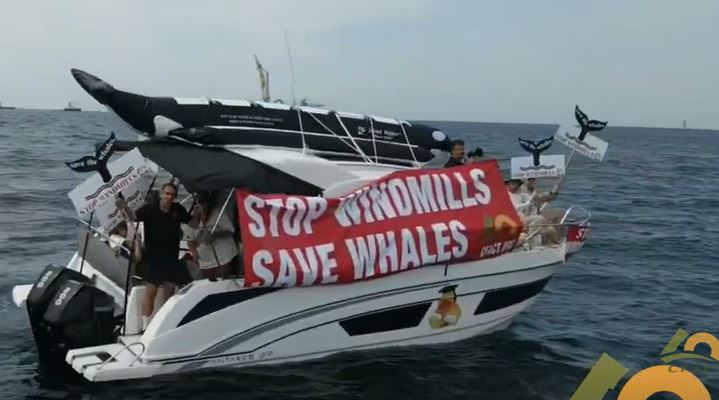 WATCH: CFACT's offshore save the whales from wind turbines protest 1