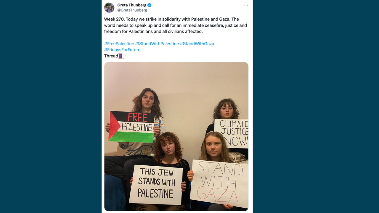 Israel cancels climate activist Greta Thunberg for anti-Israel tweet
