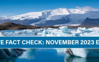 November 2023 climate fact check