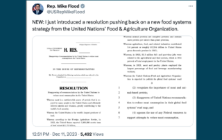New House resolution would nullify UN  COP 28 meat plan