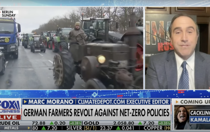 Watch: Morano on Fox on CEO angst over climate regs & German farmer protest