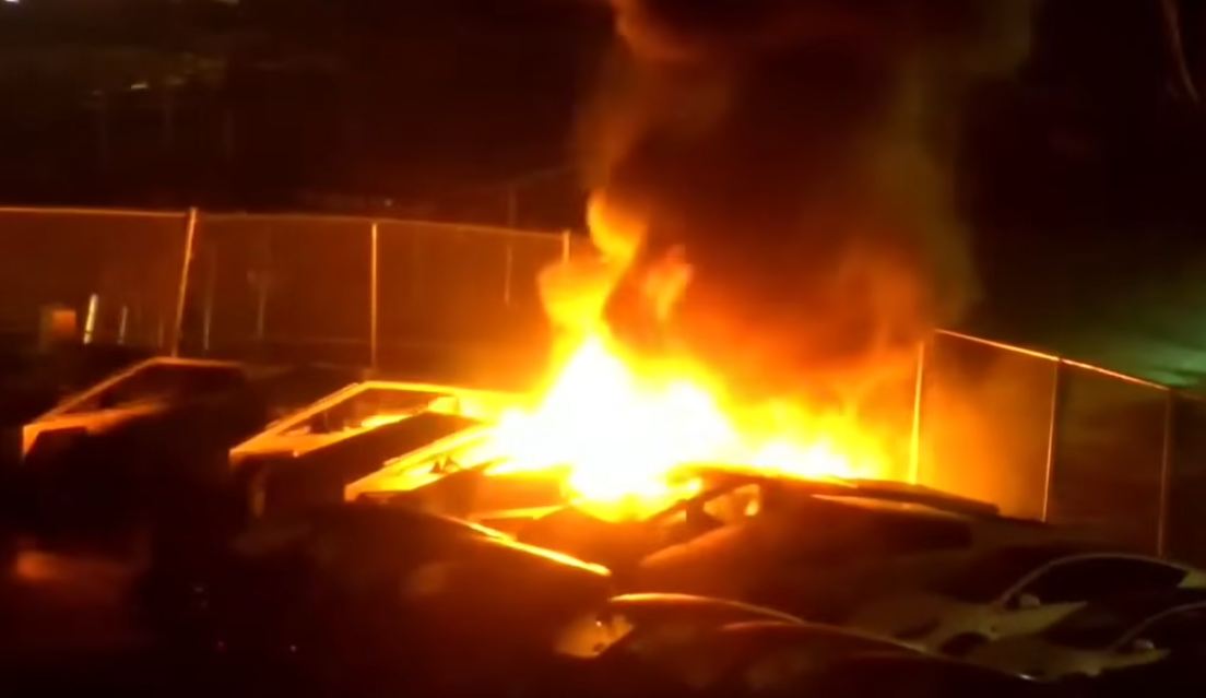   Left torching Teslas