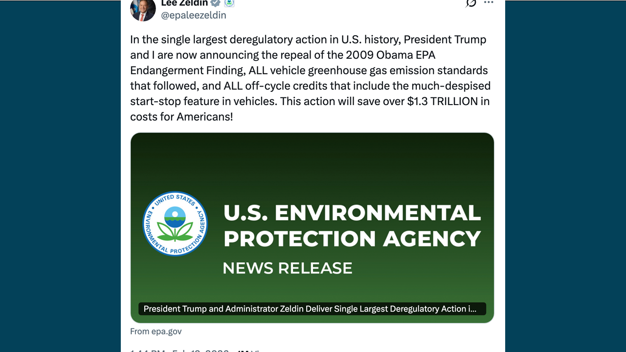 EPA endangerment finding repeal & Potomac River sewage crisis
